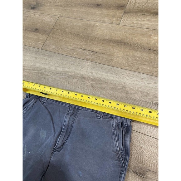 Carhartt Pants Mens 38x30 Gray Charcoal (Measures 36x28) Distressed Paint - Picture 7 of 8